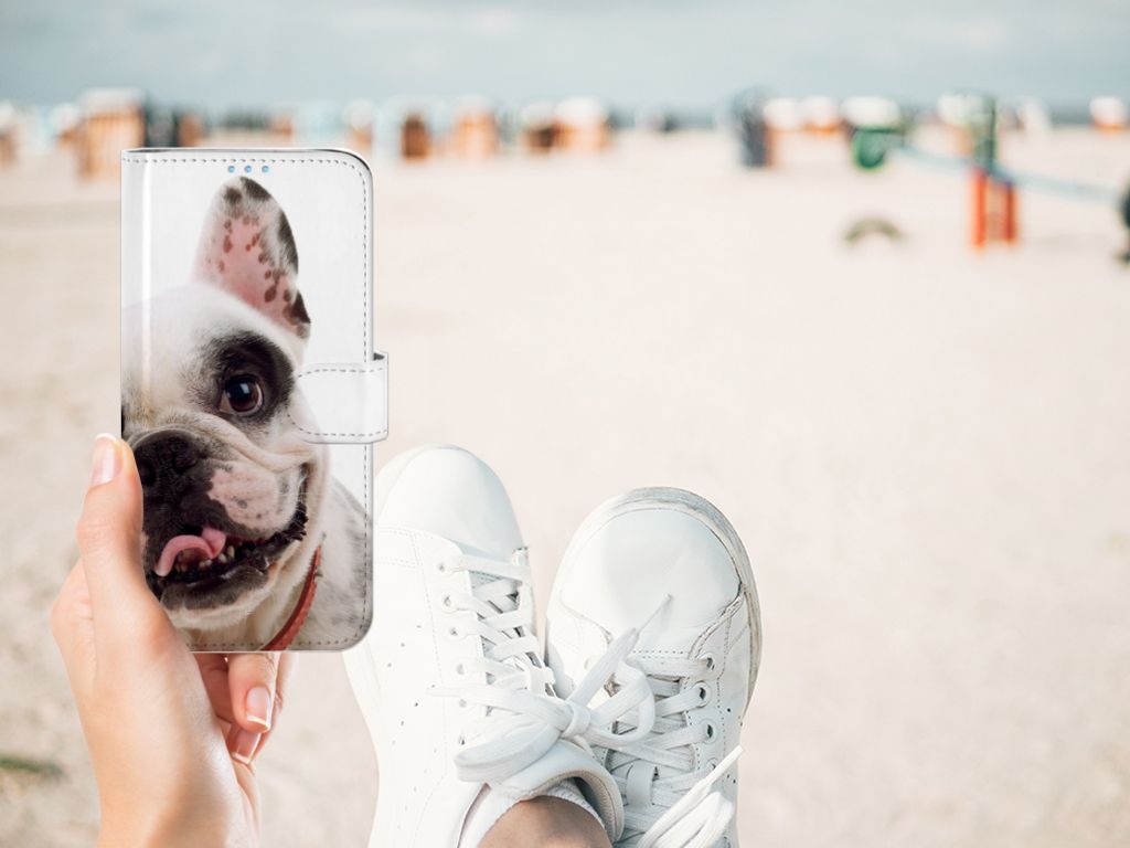 Huawei P40 Lite Telefoonhoesje met Pasjes Franse Bulldog