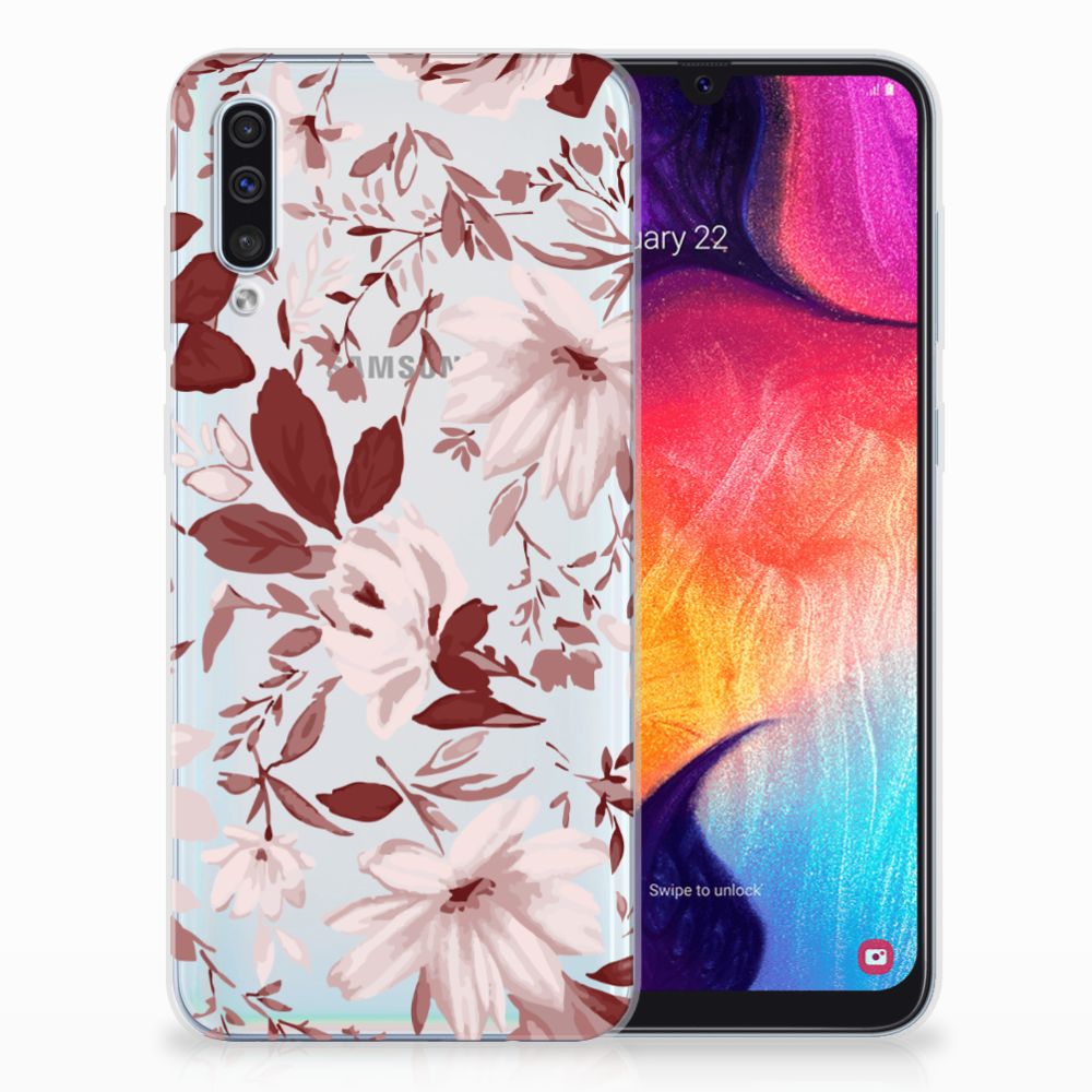 Hoesje maken Samsung Galaxy A50 Watercolor Flowers