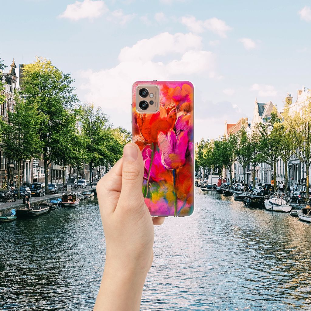 Hoesje maken Motorola Moto G32 Tulips B2C Telecom