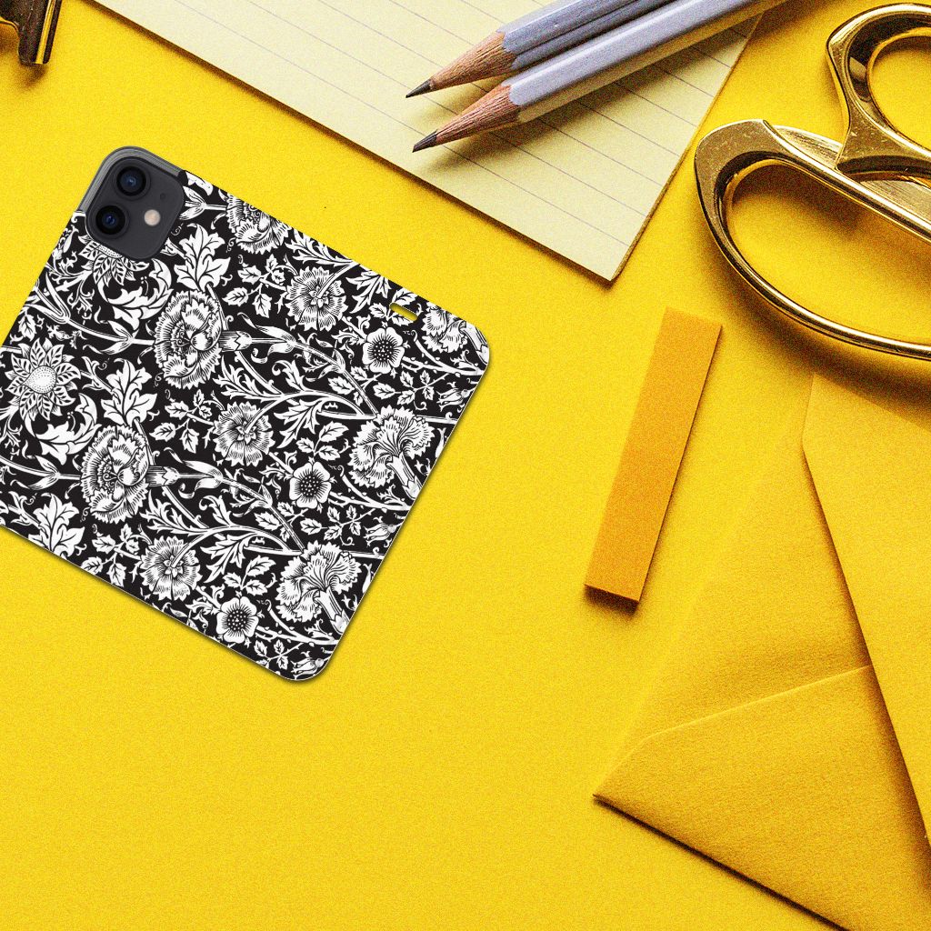 iPhone 12 Mini Smart Cover Black Flowers - B2C Telecom