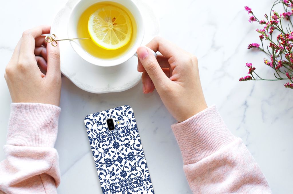 Samsung Galaxy J6 Plus (2018) TPU Case Flower Blue