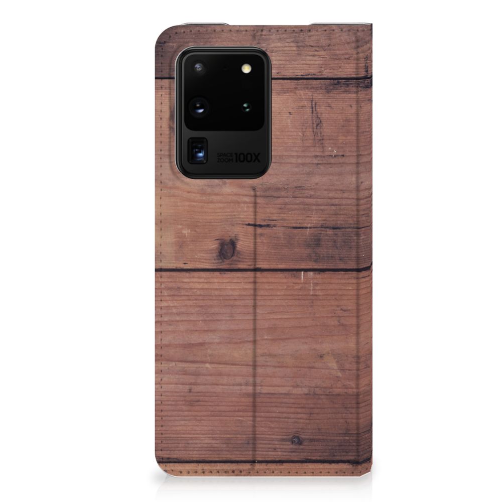 Samsung Galaxy S20 Ultra Book Wallet Case Old Wood - B2C Telecom