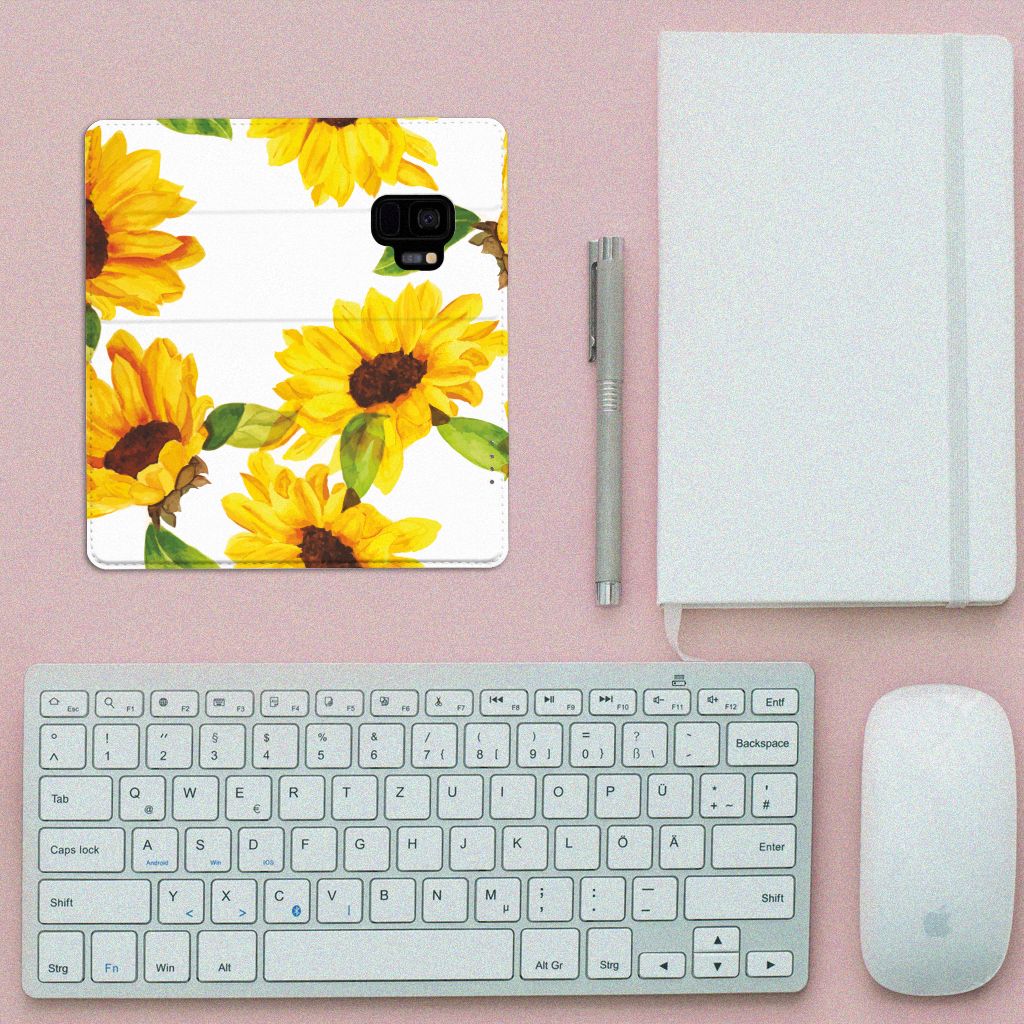 Smart Cover voor Samsung Galaxy S9 Zonnebloemen - B2C Telecom