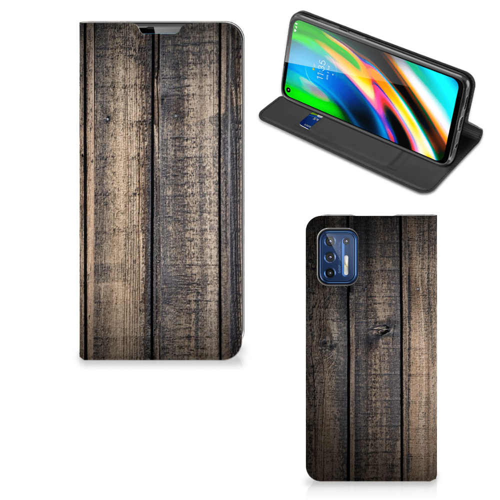 Motorola Moto G9 Plus Book Wallet Case Steigerhout - B2C Telecom