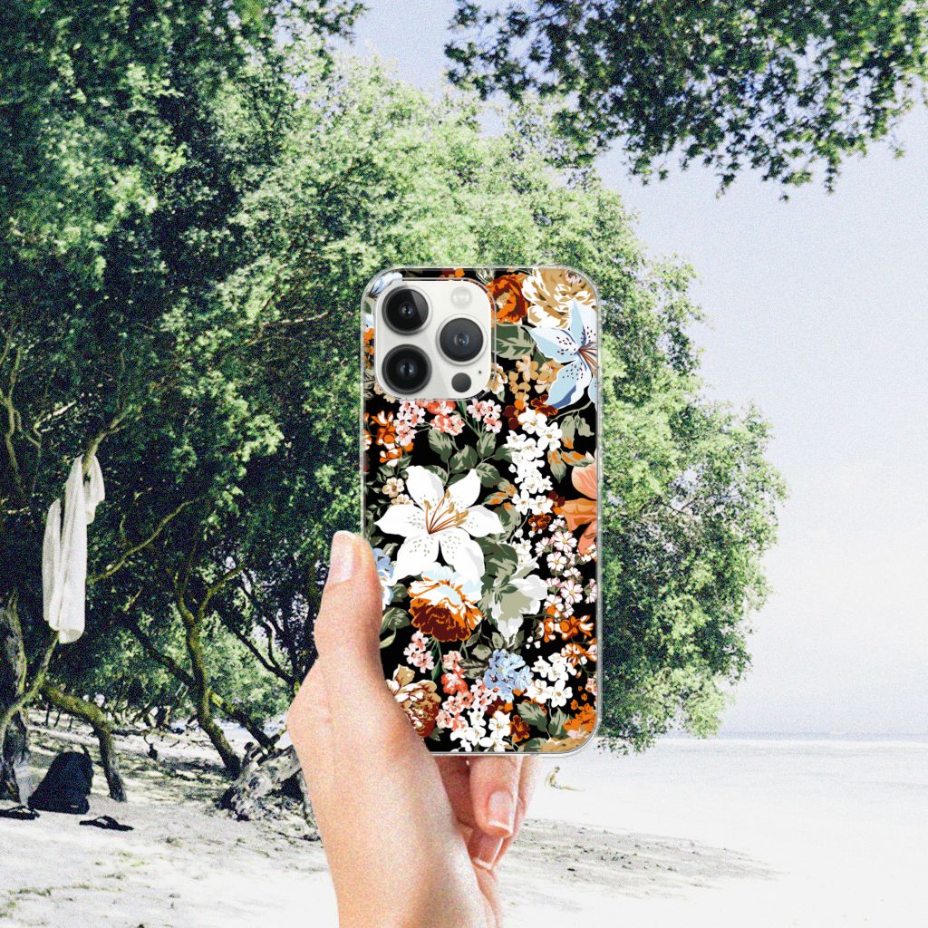 TPU Case voor iPhone 13 Pro Max Dark Flowers B2C Telecom