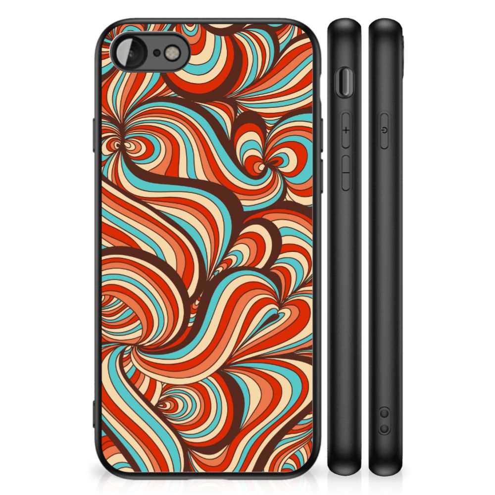 iPhone SE 2022 | SE 2020 | 7/8 Leuk Telefoonhoesje Retro met kleurrijk, modern design en schokbestendige achterkant.