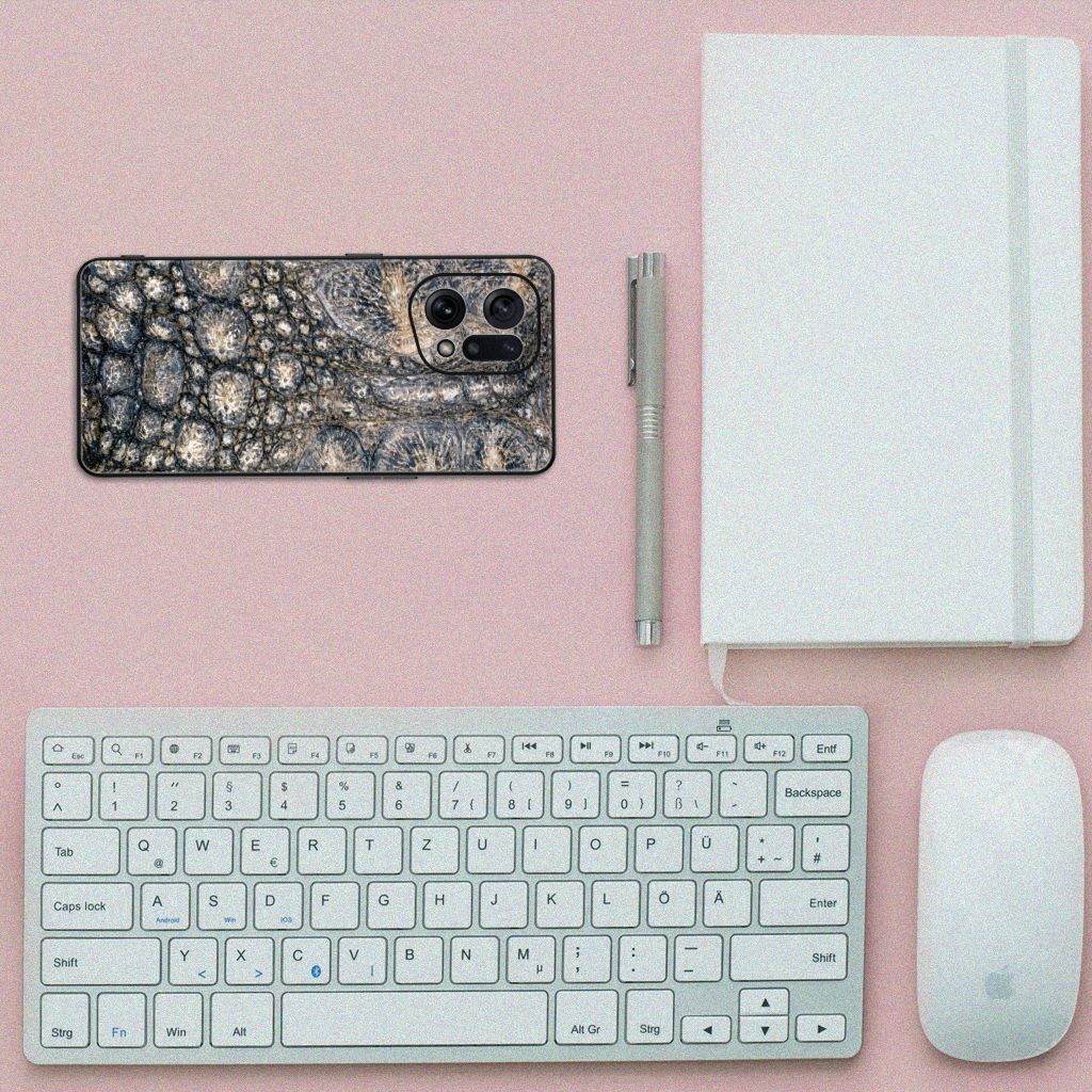 OPPO Find X5 Dierenprint Telefoonhoesje Krokodillenprint B2C Telecom