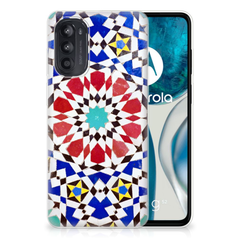 Motorola Moto G52/G82 TPU Siliconen Hoesje Mozaïek