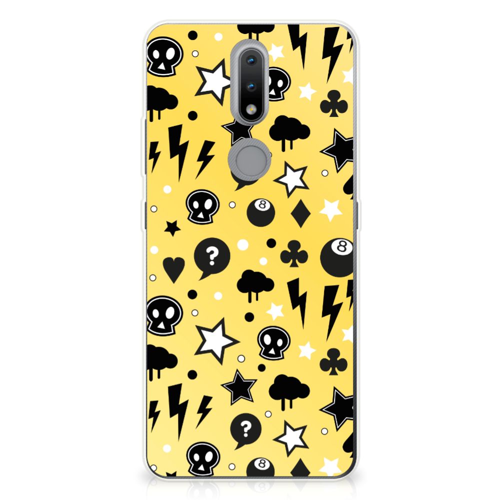 Silicone Back Case Nokia 2.4 Punk Geel