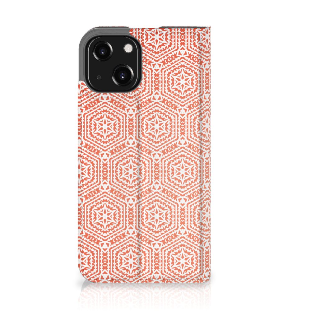 iPhone 13 Mini Hoesje met Magneet Pattern Orange - B2C Telecom