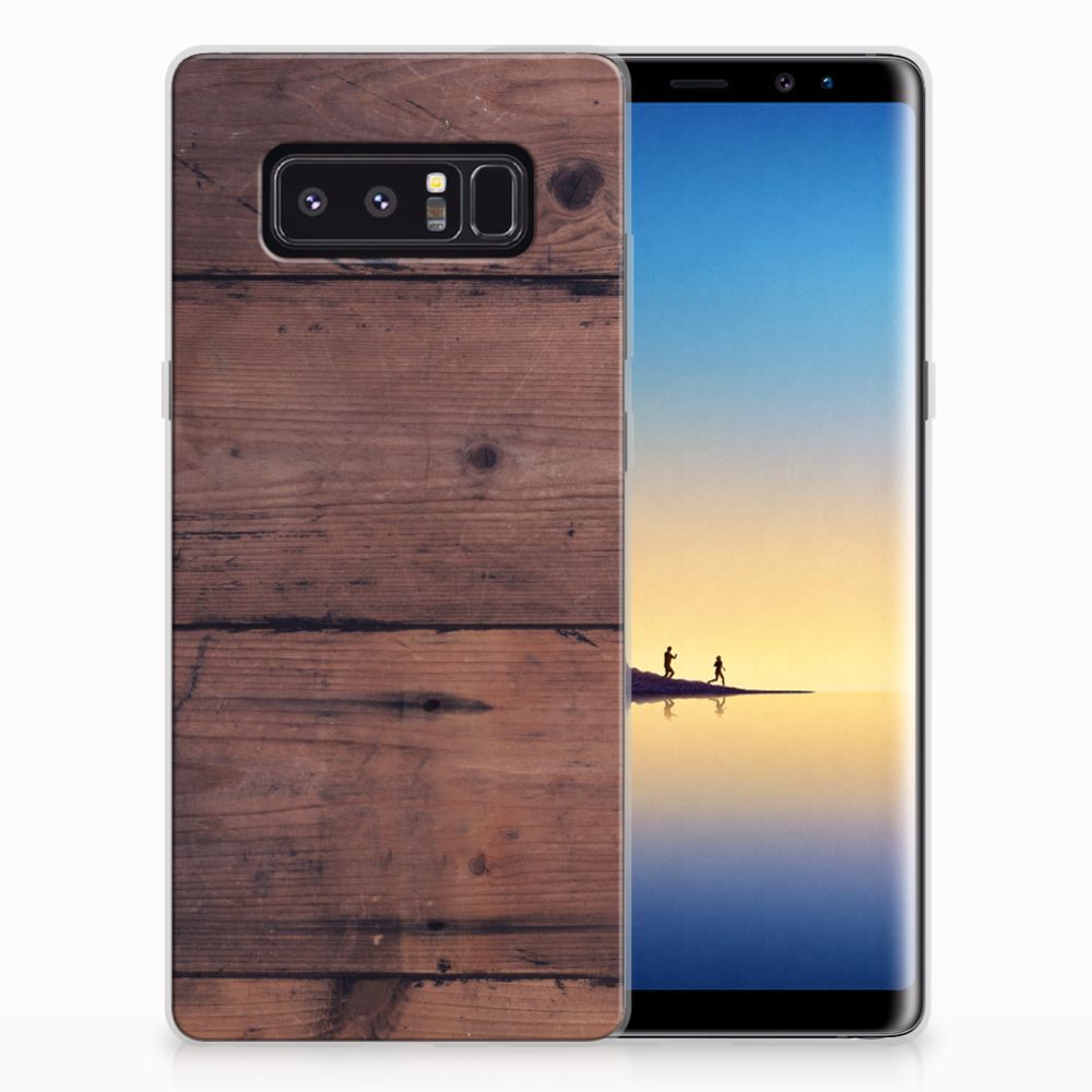 Samsung Galaxy Note 8 Bumper Hoesje Old Wood