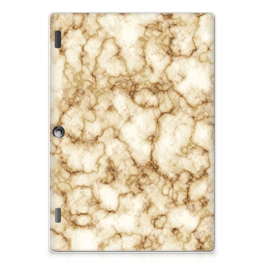 Lenovo Tab 10 | Tab 2 A10-30 Tablet Back Cover Marmer Goud - B2C Telecom