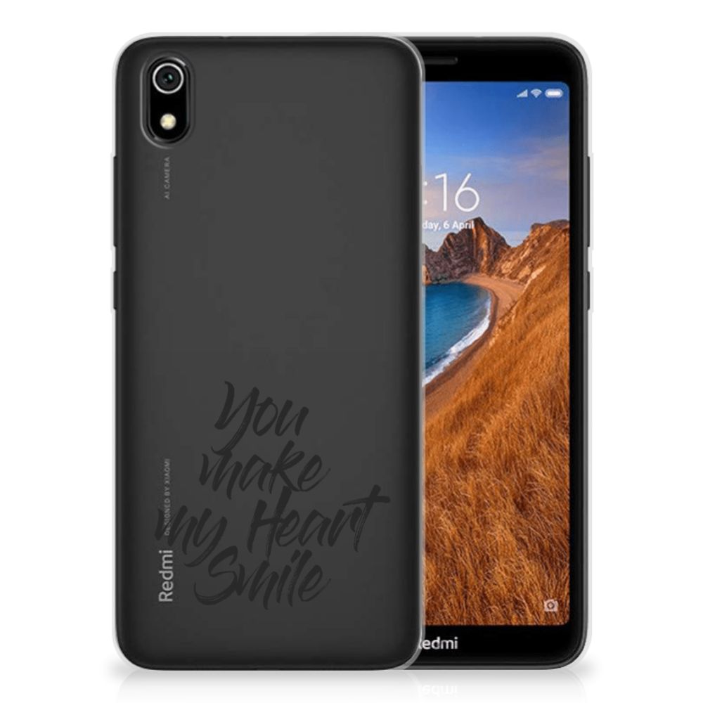 Xiaomi Redmi 7A Siliconen hoesje met naam Heart Smile