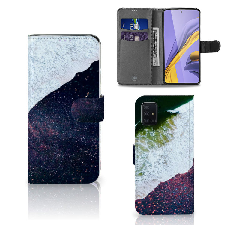 Samsung Galaxy A51 Book Case Sea in Space