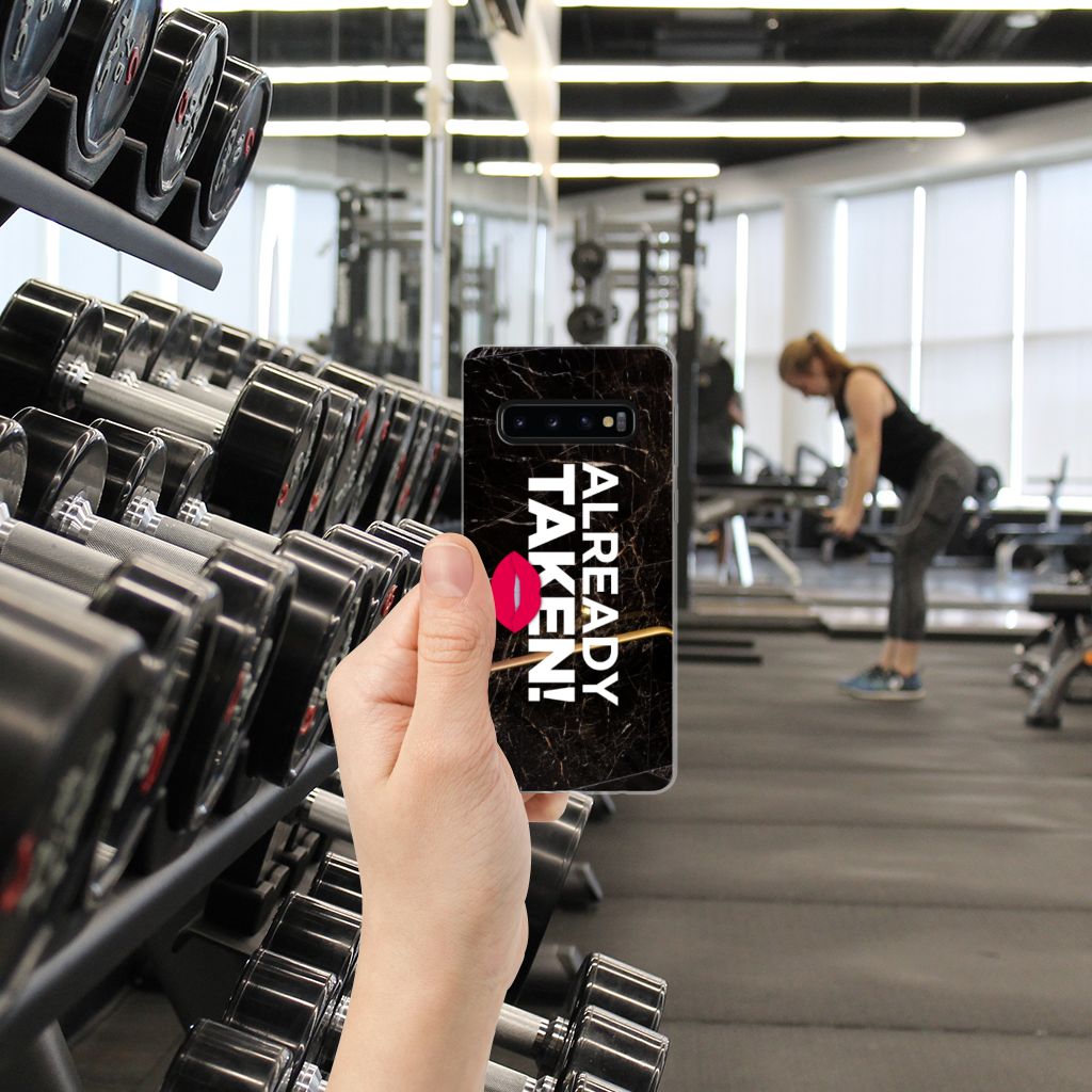 Samsung Galaxy S10 Siliconen hoesje met naam Already Taken Black
