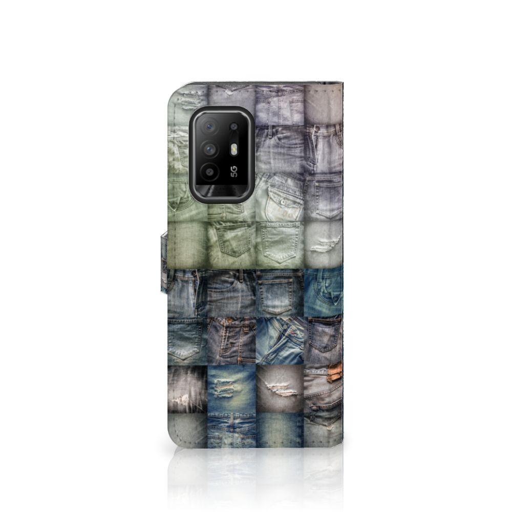 Wallet Case met Pasjes OPPO Reno5 Z | A94 5G Spijkerbroeken