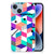 Apple iPhone 14 TPU Hoesje Blokken Kleurrijk met abstract patroon in felle kleuren