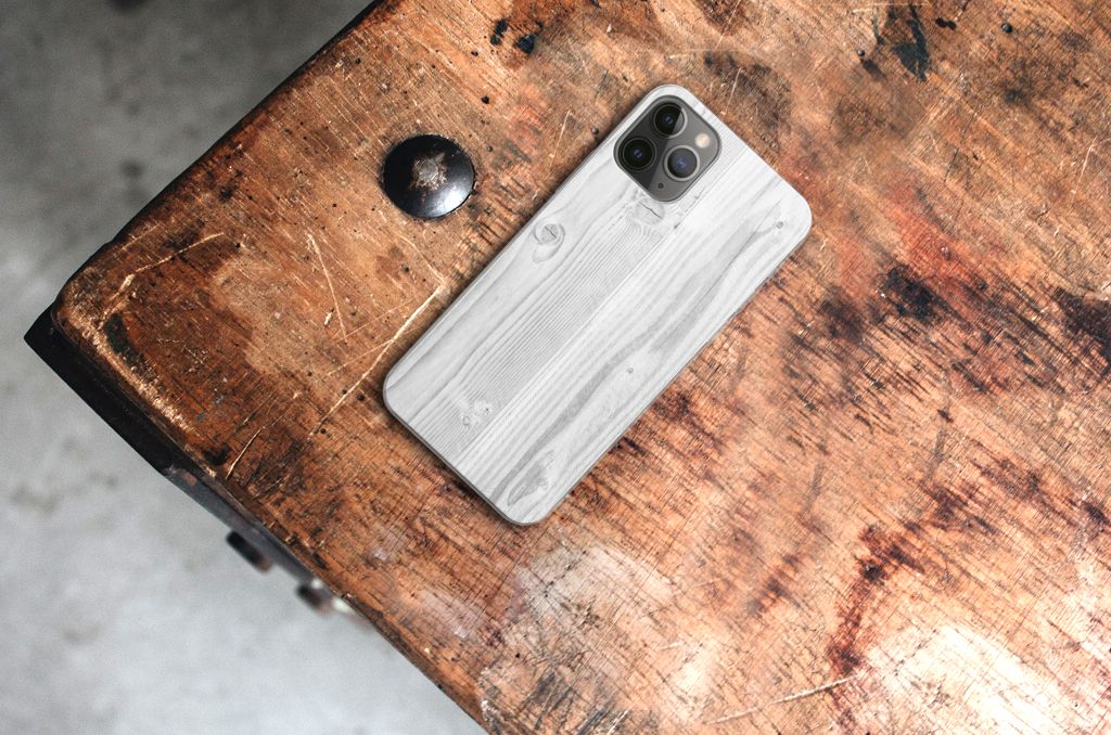 Apple iPhone 11 Pro Bumper Hoesje White Wood