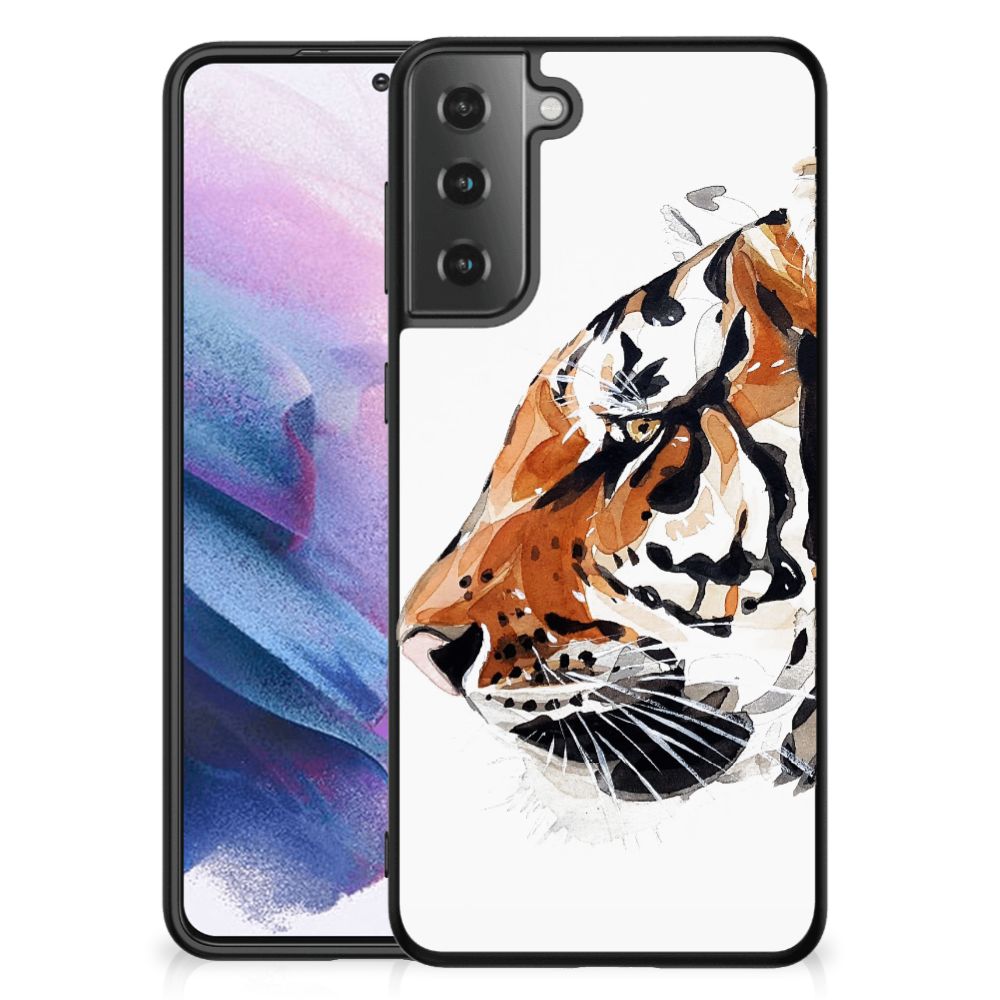 Kleurrijke Telefoonhoesje Samsung Galaxy S21 Plus Watercolor Tiger B2C Telecom