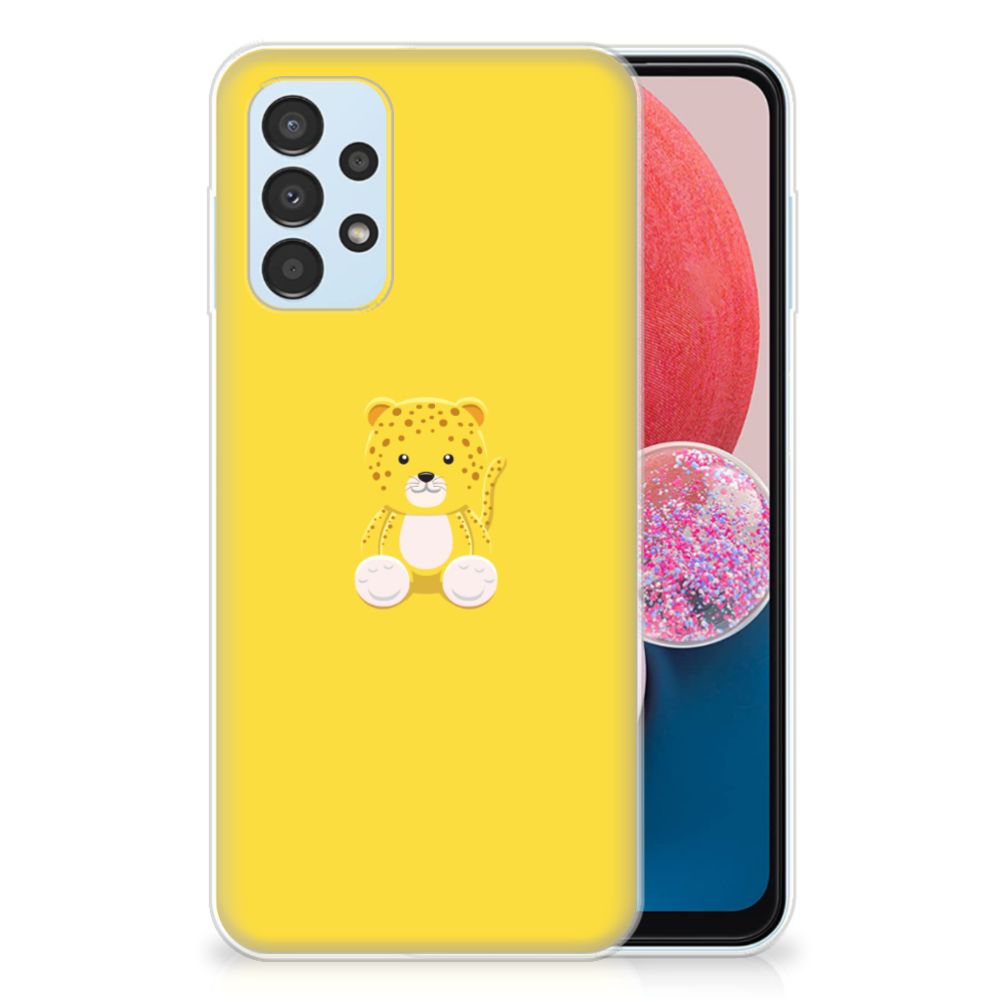 Samsung Galaxy A13 4G Telefoonhoesje met Naam Baby Leopard B2C Telecom