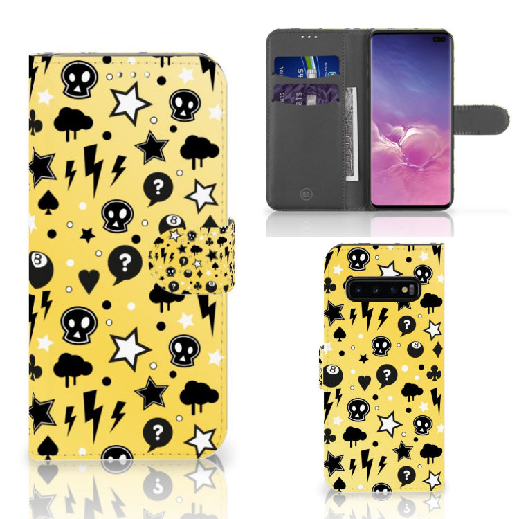 Telefoonhoesje met Naam Samsung Galaxy S10 Plus Punk Geel