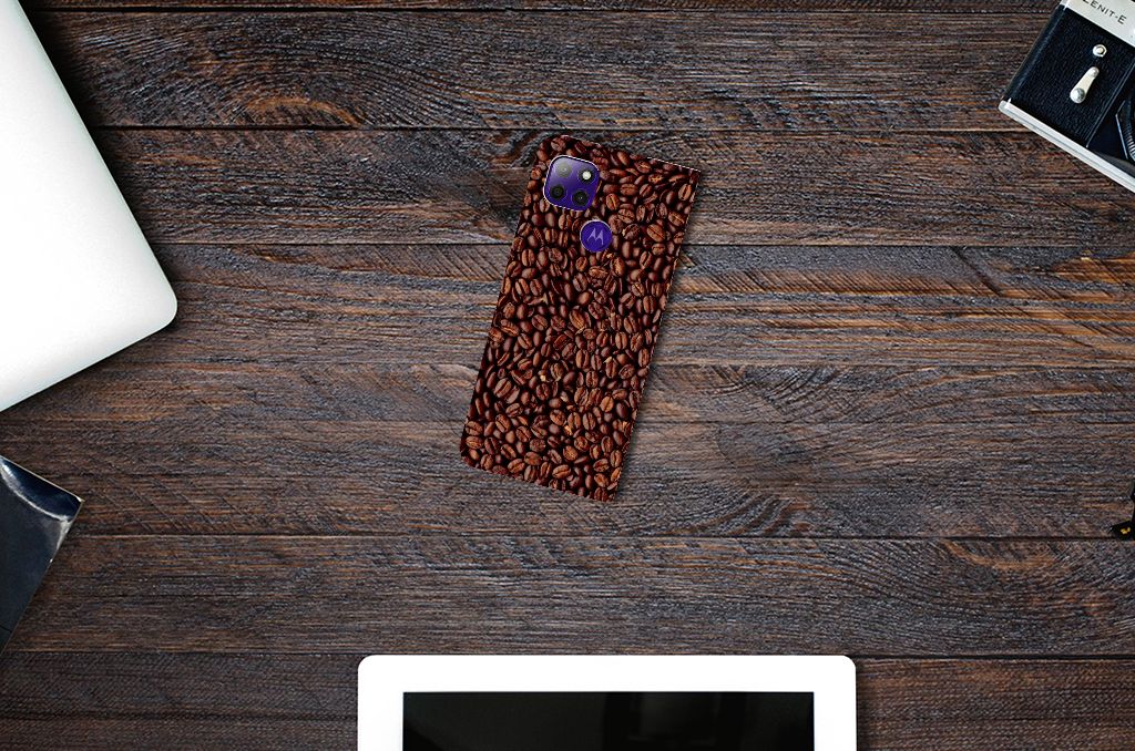 Motorola Moto G9 Power Flip Style Cover Koffiebonen - B2C Telecom