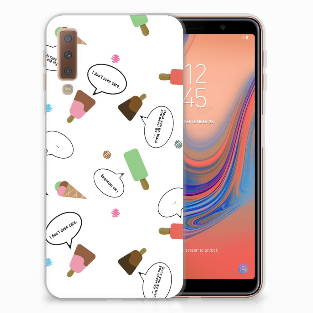 Samsung Galaxy A7 (2018) Siliconen Case IJsjes