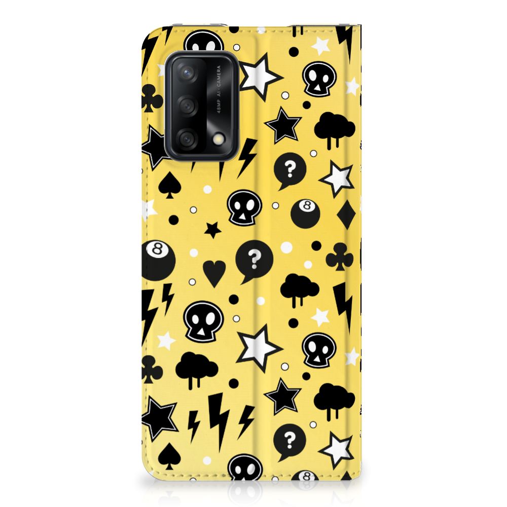 Mobiel BookCase OPPO A74 4G Punk Geel - B2C Telecom