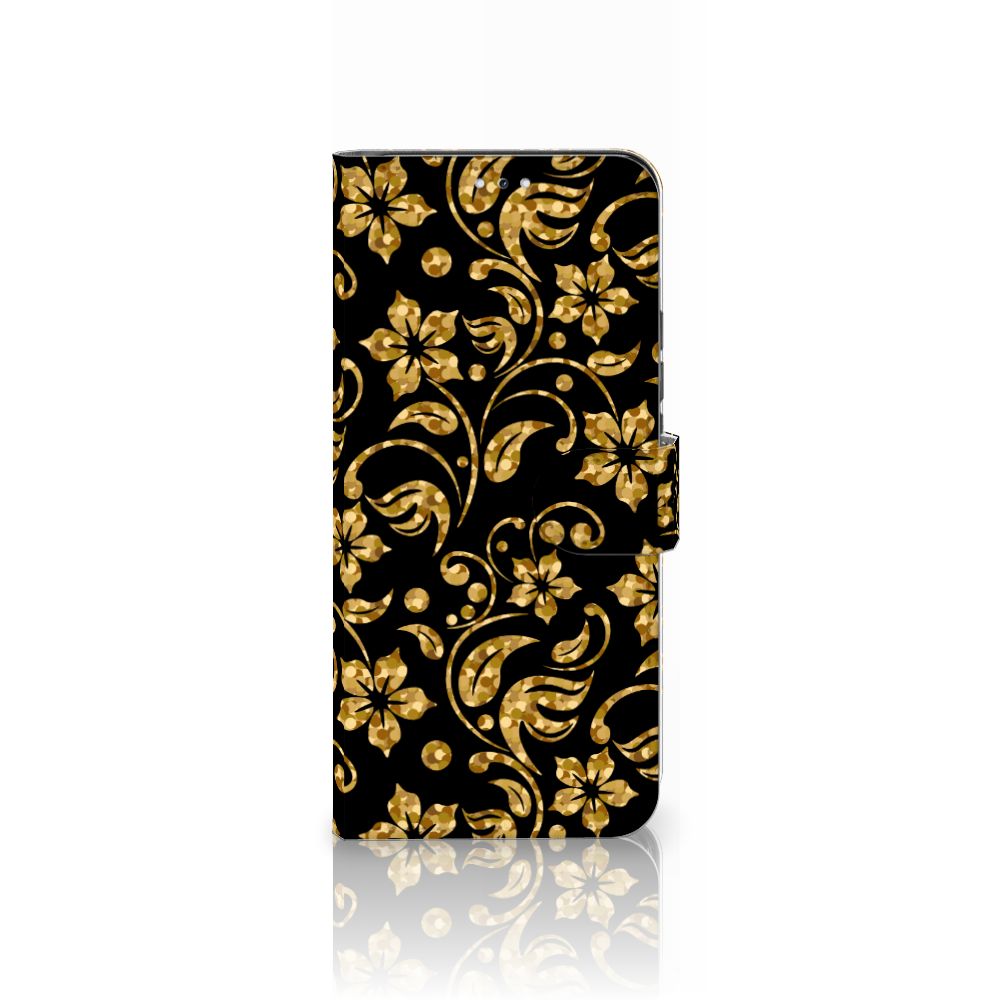 Samsung Galaxy S22 Plus Hoesje Gouden Bloemen