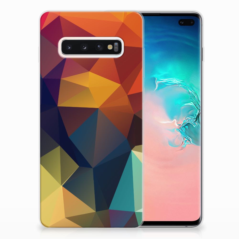 Samsung Galaxy S10 Plus TPU Hoesje Polygon Color