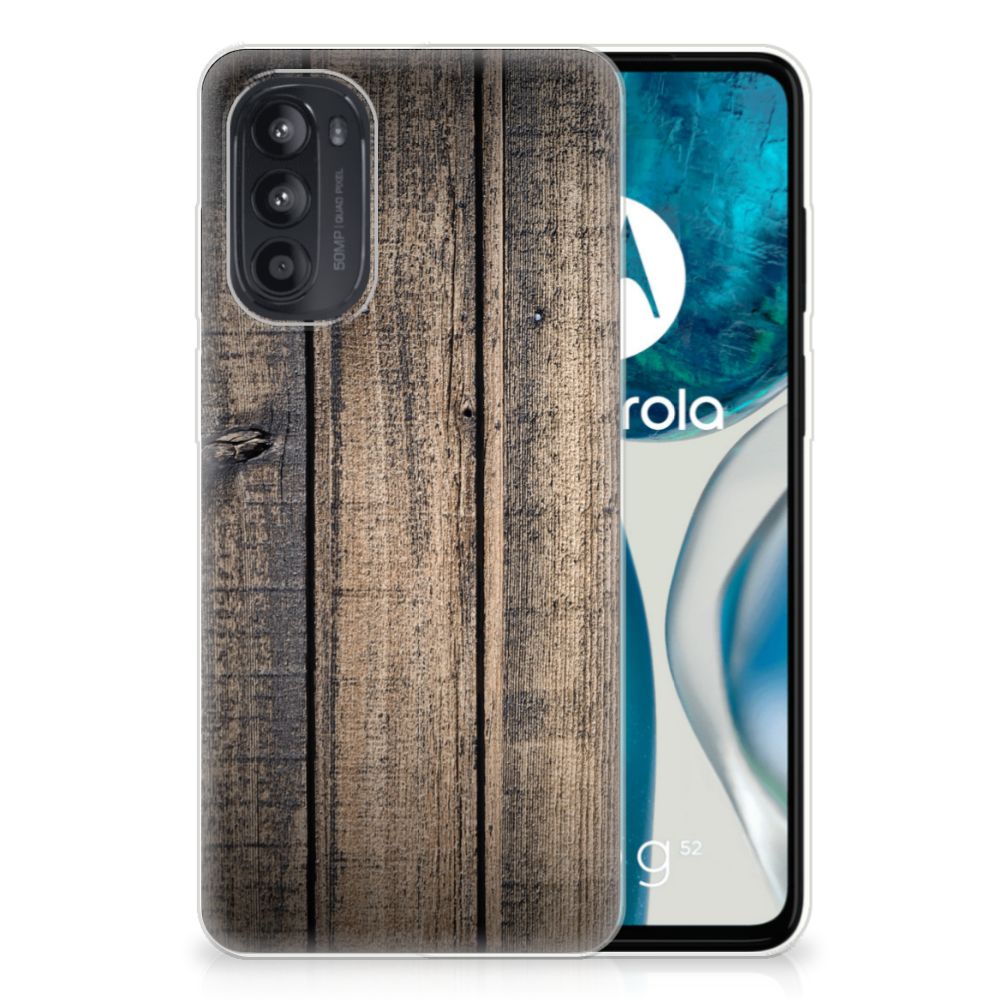 Motorola Moto G52/G82 Bumper Hoesje Steigerhout