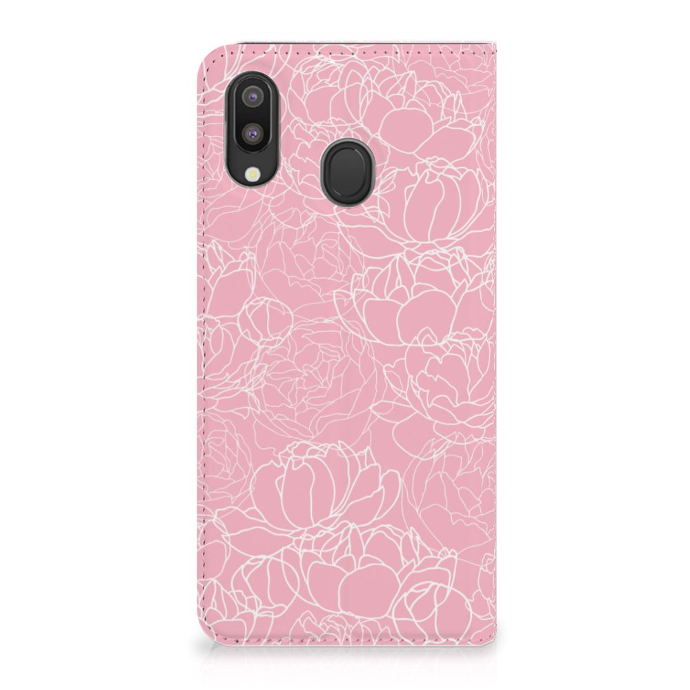 Samsung Galaxy M20 Smart Cover White Flowers