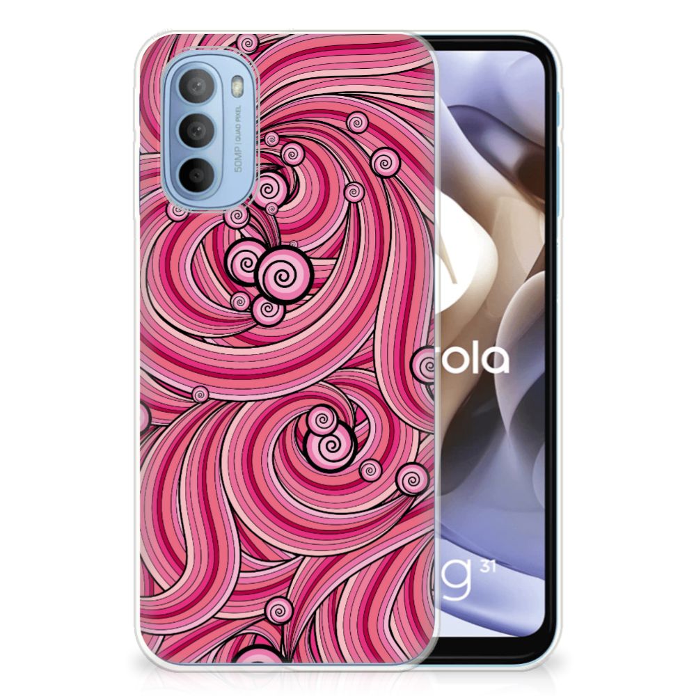 Motorola Moto G31 | G41 Hoesje maken Swirl Pink B2C Telecom