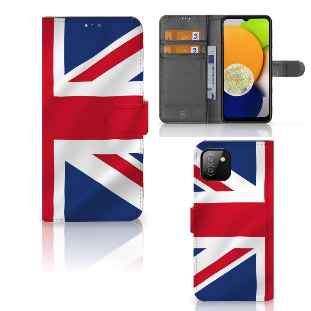 Samsung Galaxy A03 Bookstyle Case Groot-Brittannië
