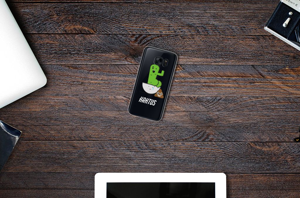 Samsung Galaxy S7 Telefoonhoesje met Naam Cactus Poo
