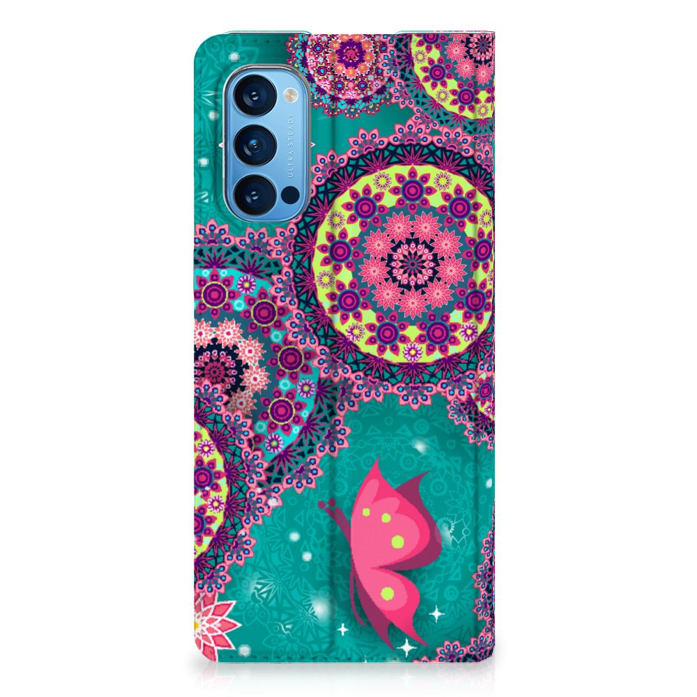 OPPO Reno4 Pro 5G Bookcase Cirkels en Vlinders - B2C Telecom