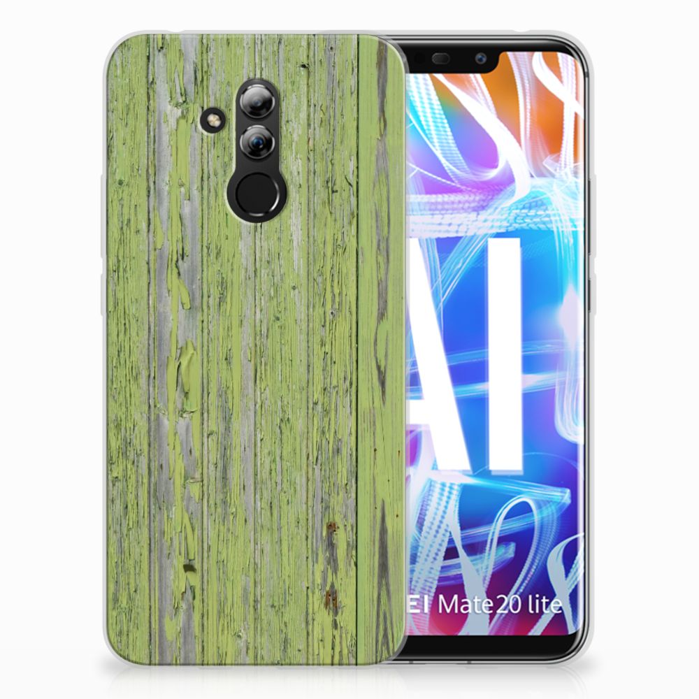 Huawei Mate 20 Lite Bumper Hoesje Green Wood