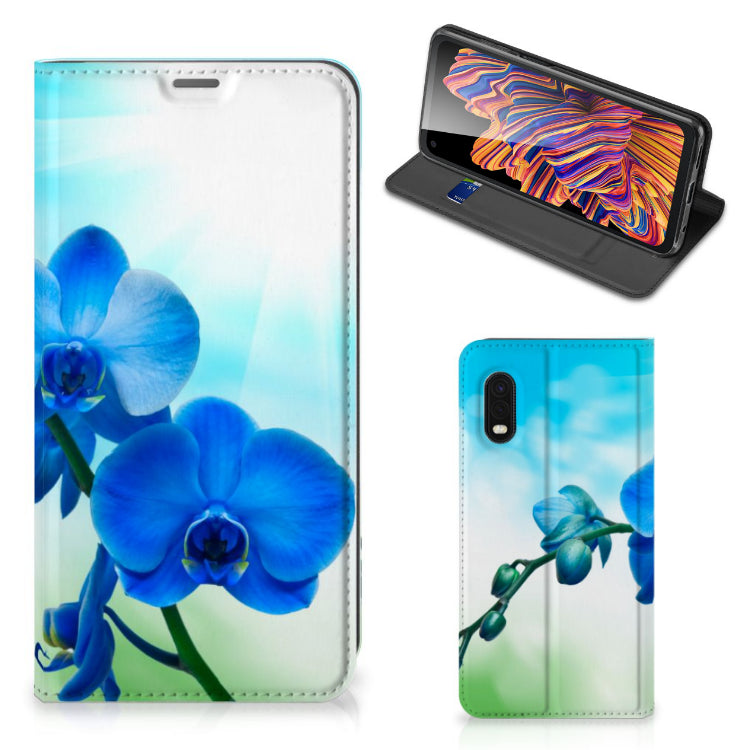 Samsung Xcover Pro Smart Cover Orchidee Blauw - Cadeau voor je Moeder