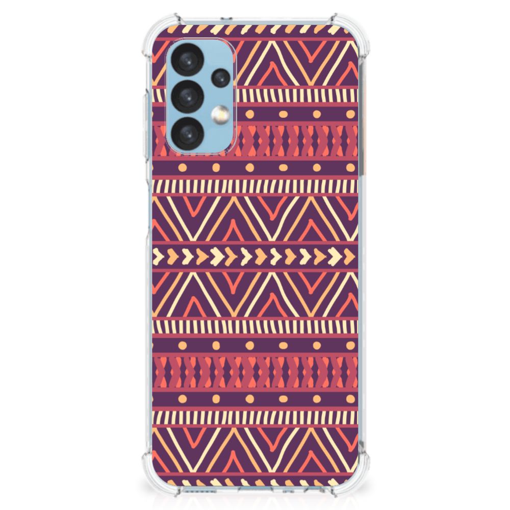 Samsung Galaxy A13 (4G) Doorzichtige Silicone Hoesje Aztec Paars B2C Telecom