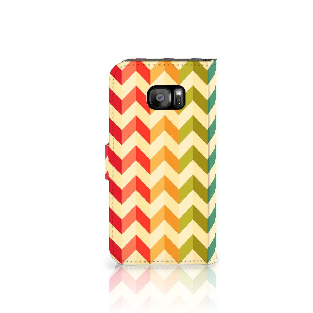 Samsung Galaxy S7 Edge Telefoon Hoesje Zigzag Multi Color
