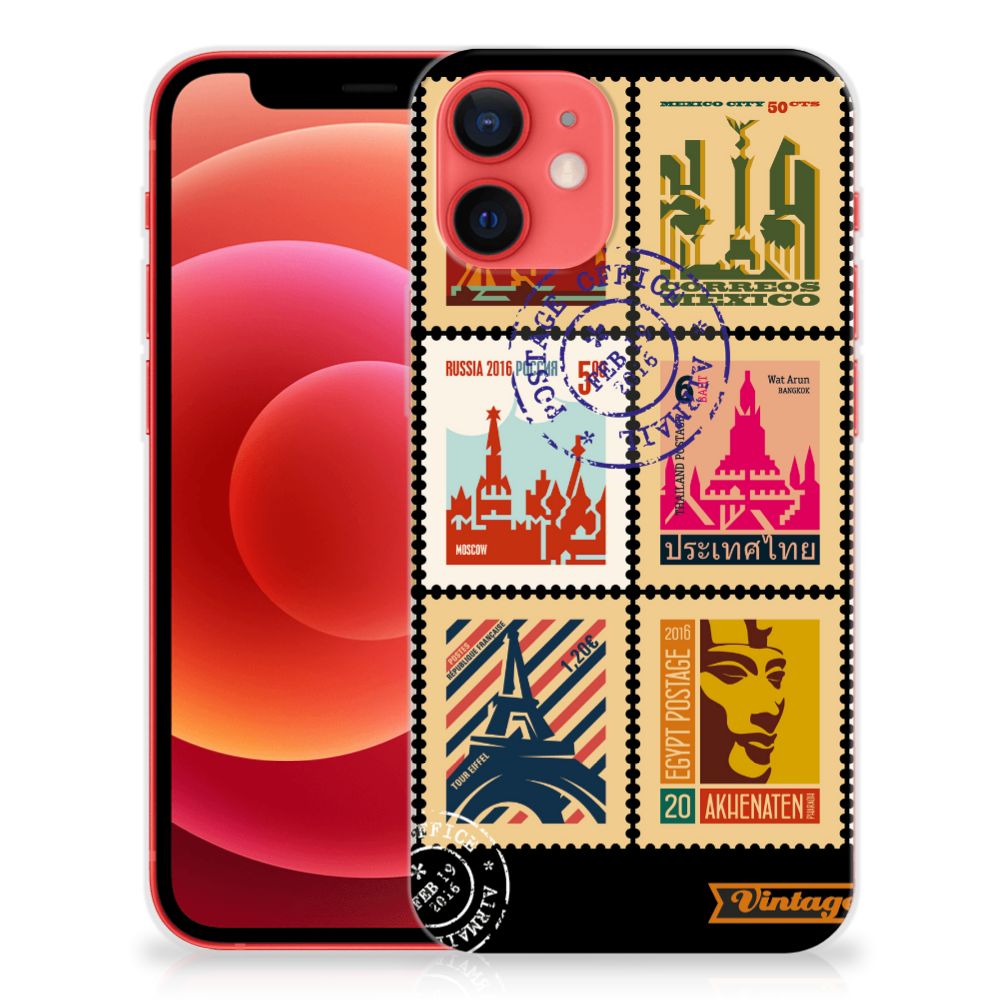 iPhone 12 Mini Siliconen Back Cover Postzegels B2C Telecom