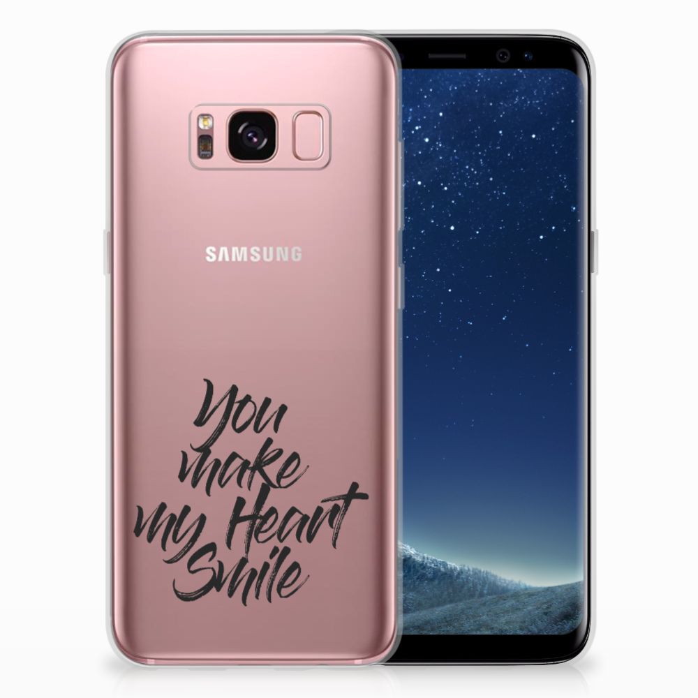 Samsung Galaxy S8 Siliconen hoesje met naam Heart Smile