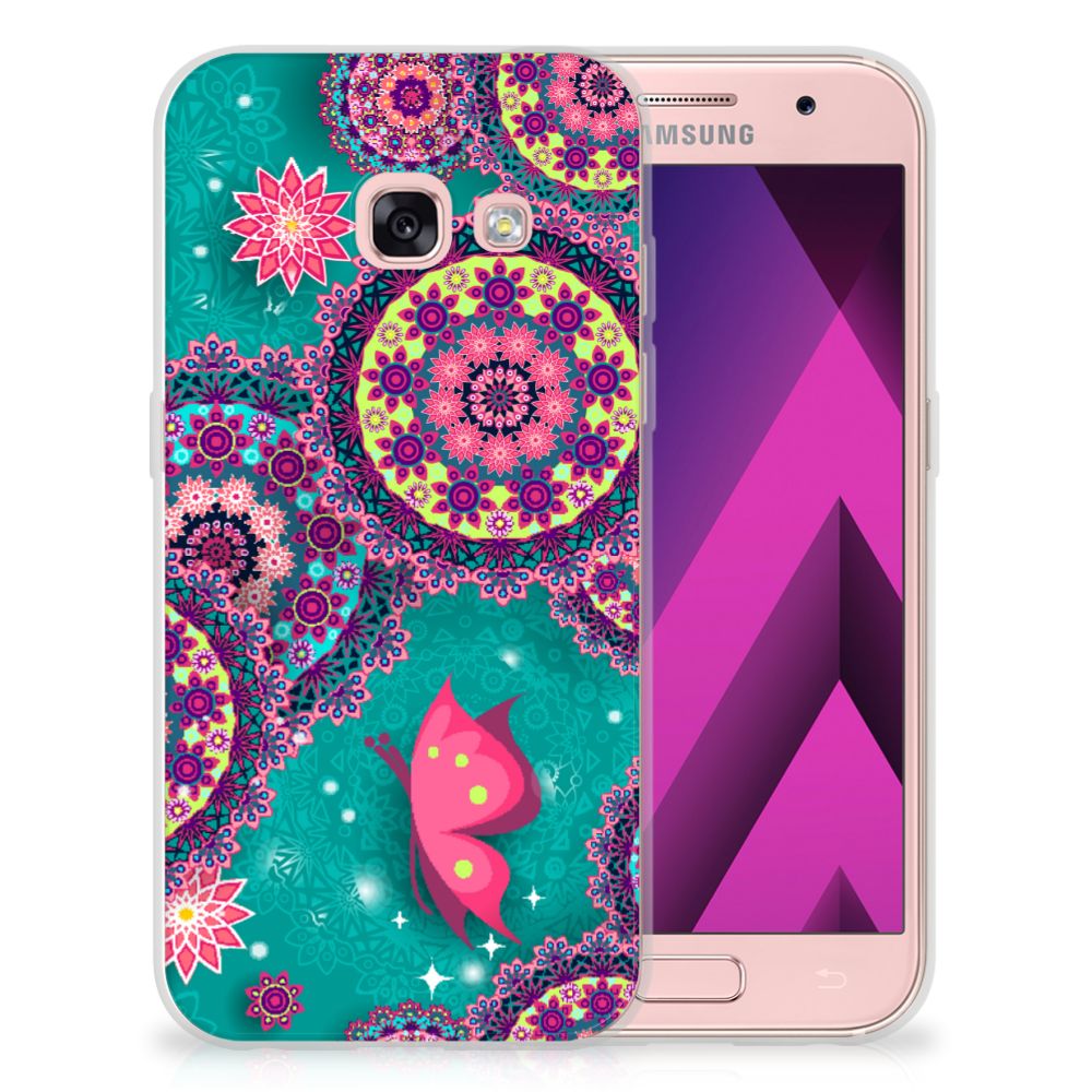 Samsung Galaxy A3 2017 Hoesje maken Cirkels en Vlinders