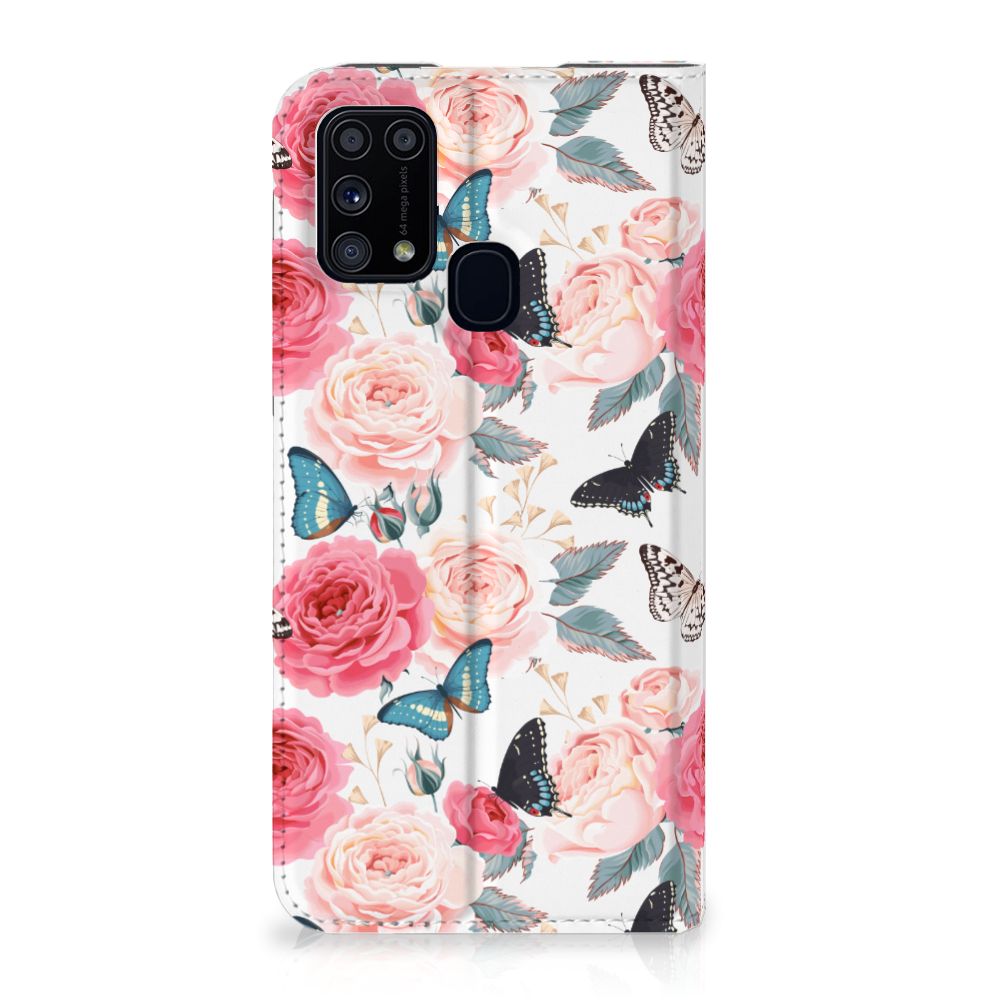 Samsung Galaxy M31 Smart Cover Butterfly Roses - B2C Telecom