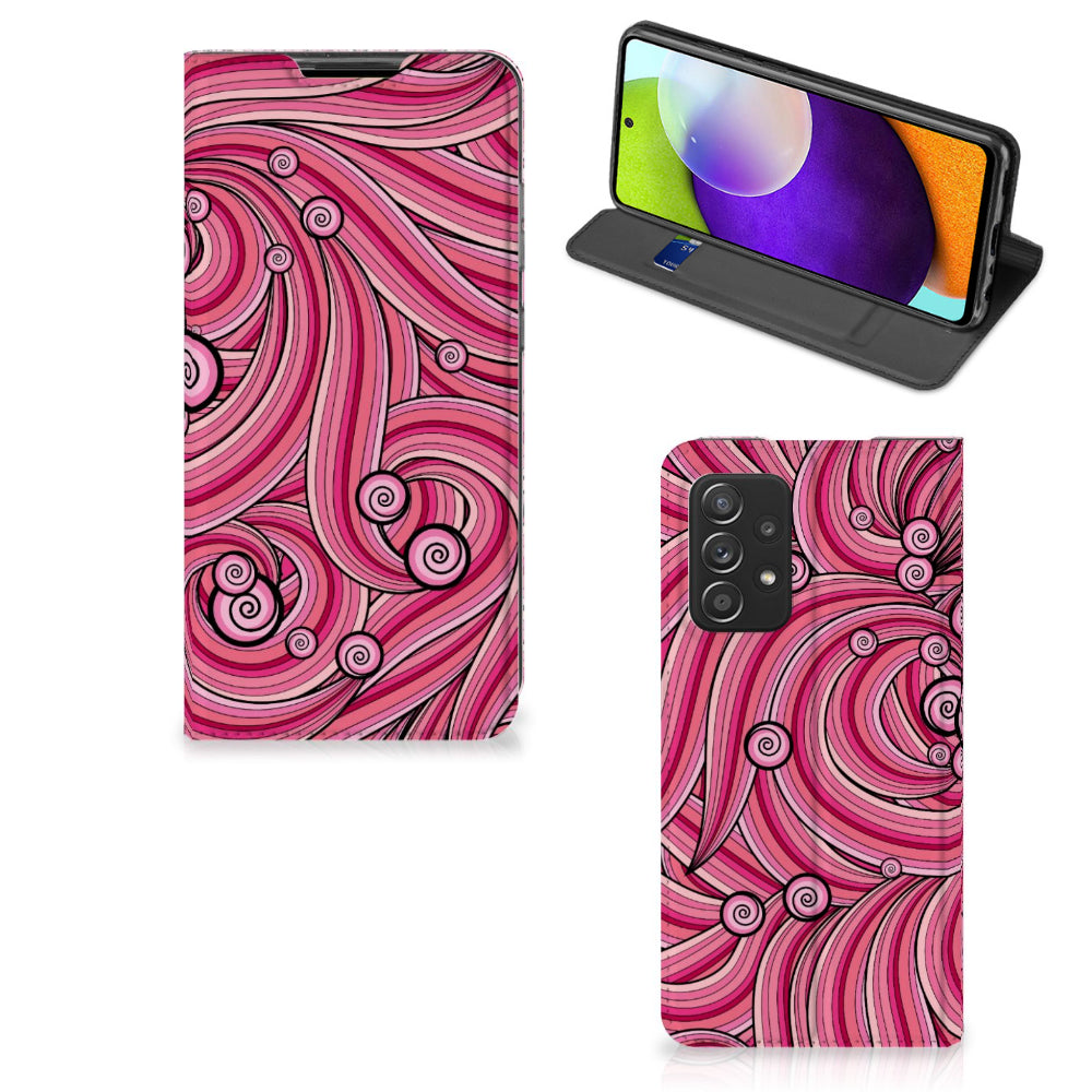 Samsung Galaxy A52 Bookcase Swirl Pink