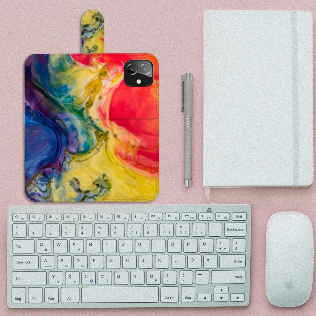 Hoesje iPhone 12 | 12 Pro (6.1") Watercolor Dark