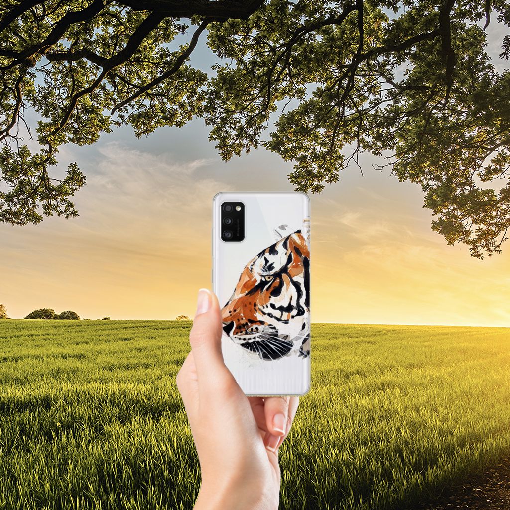 Hoesje maken Samsung Galaxy A41 Watercolor Tiger B2C Telecom