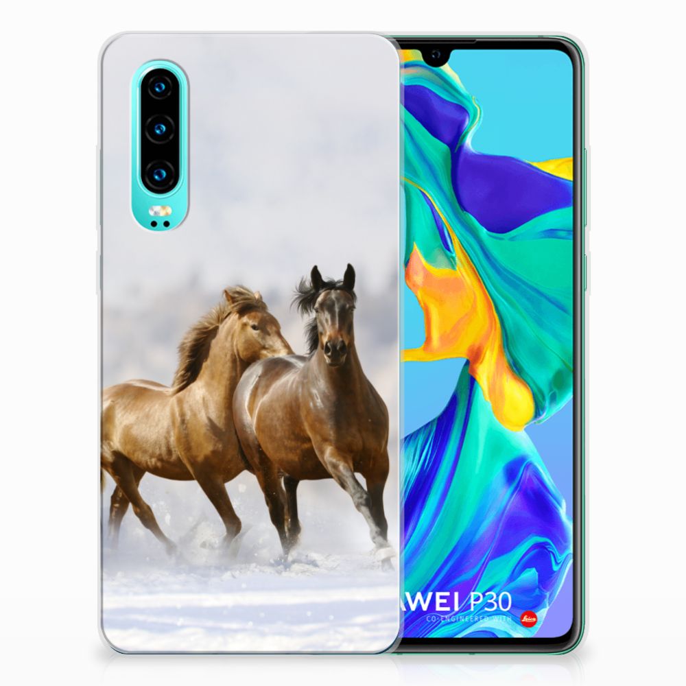 Huawei P30 TPU Hoesje Paarden