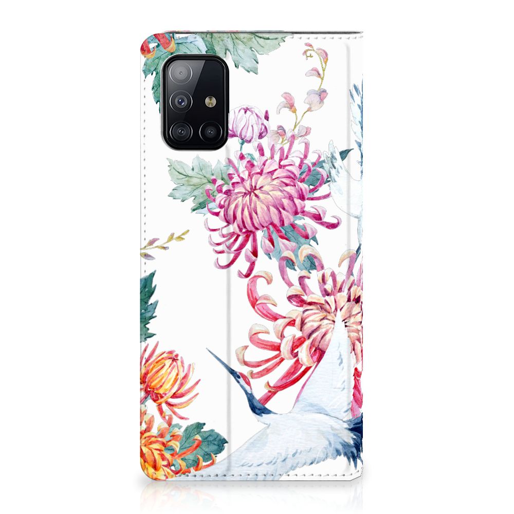 Samsung Galaxy A71 Hoesje maken Bird Flowers - B2C Telecom