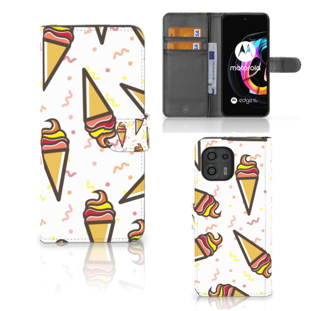 Motorola Edge 20 Lite Book Cover Icecream